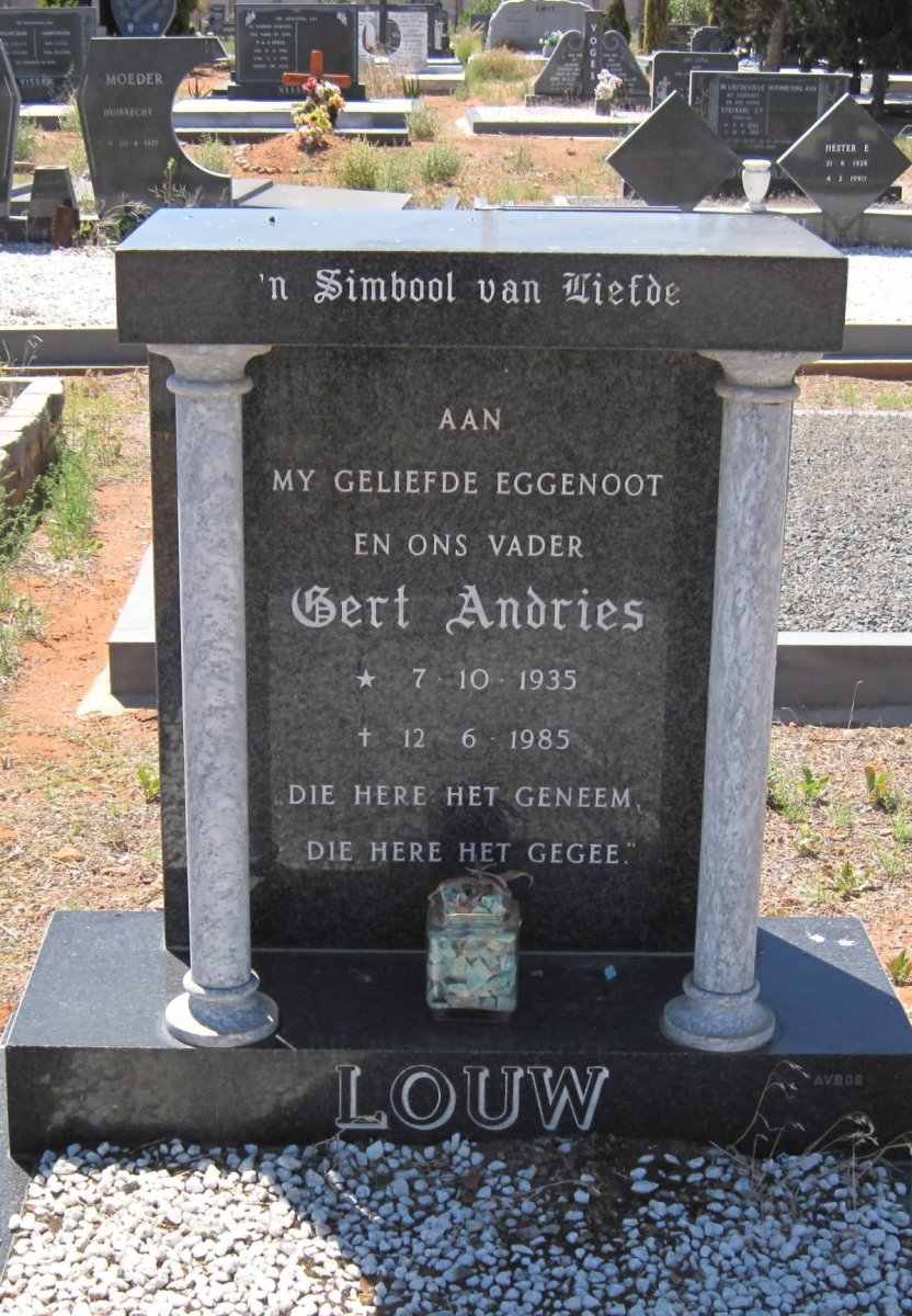 LOUW Gert Andries 1935-1985