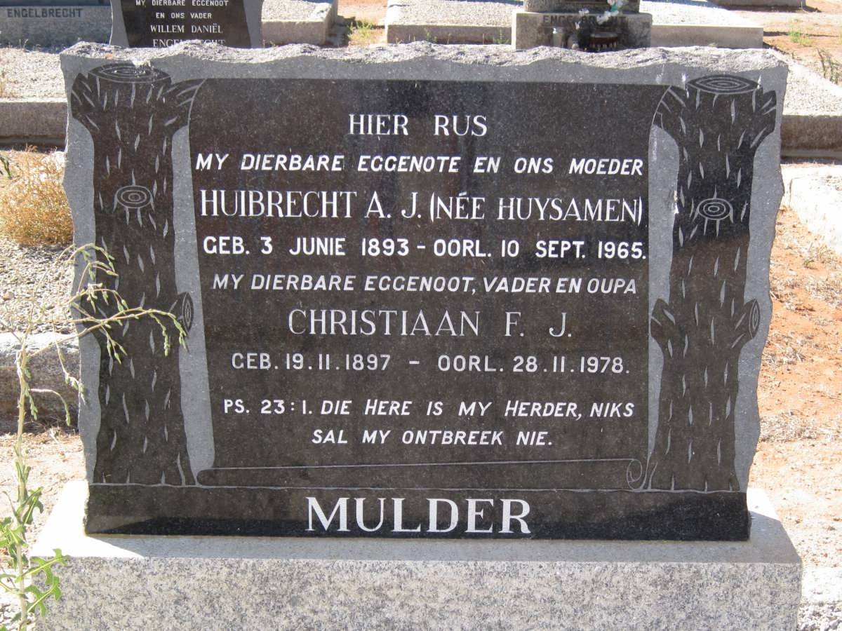 MULDER Christiaan F.J.1897-1978 &amp; Huibrecht A.J. HUYSAMEN 1893-1965