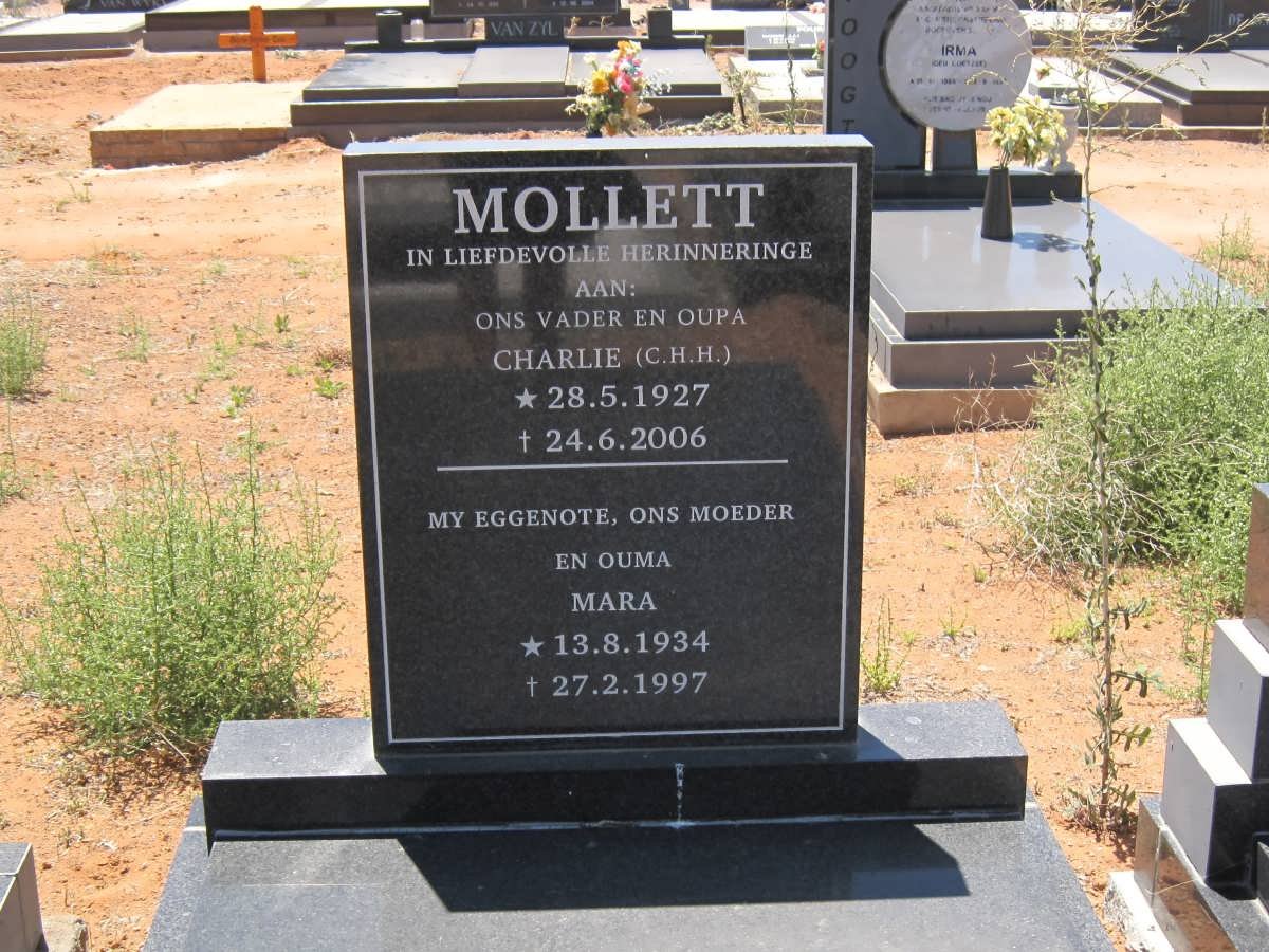 MOLLETT C.H.H. 1927-2006 &amp; Mara 1934-1997