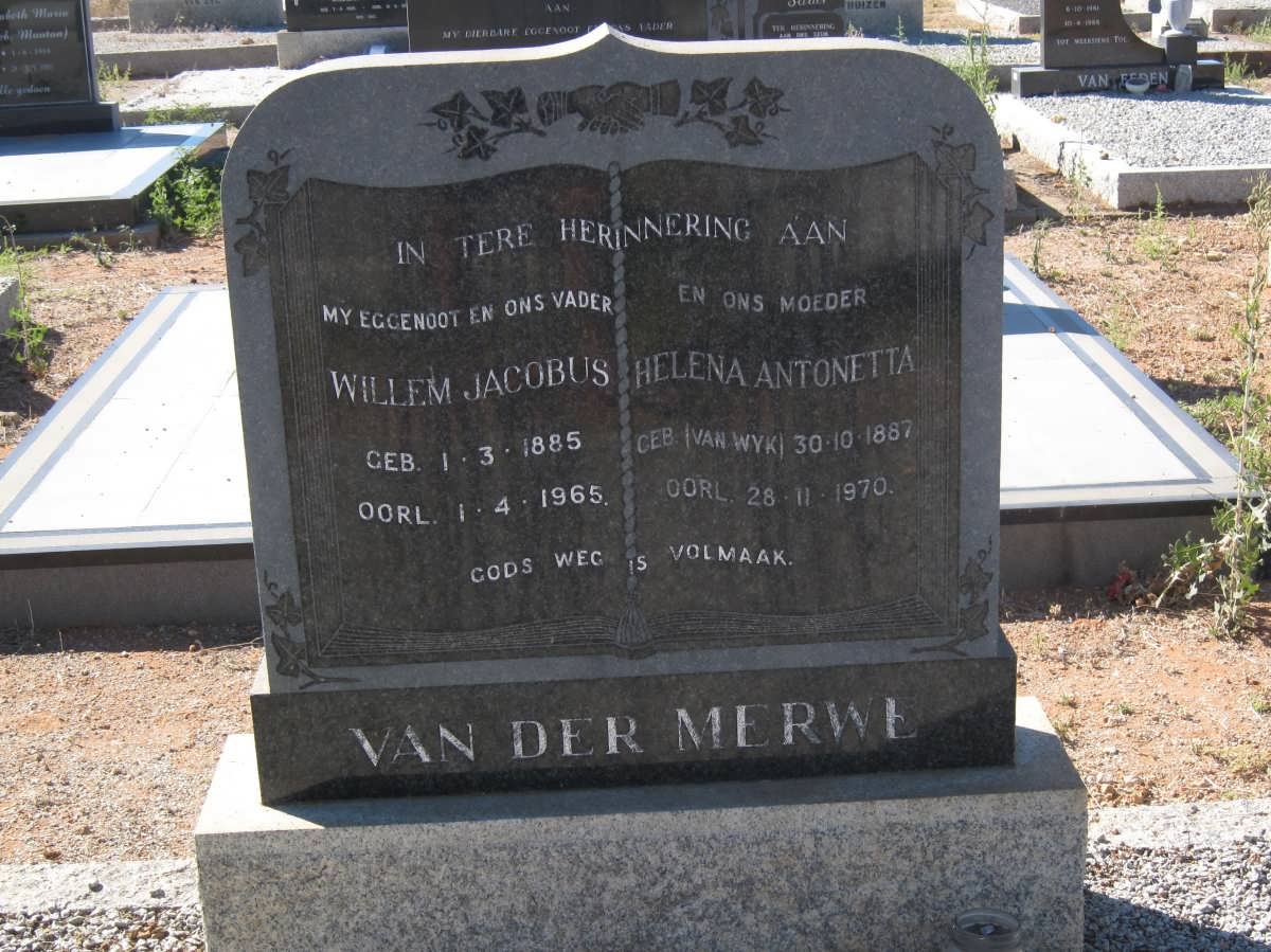 MERWE Willem Jacobus, van der 1885-1965 &amp; Helena Antonetta VAN WYK 1887-1970
