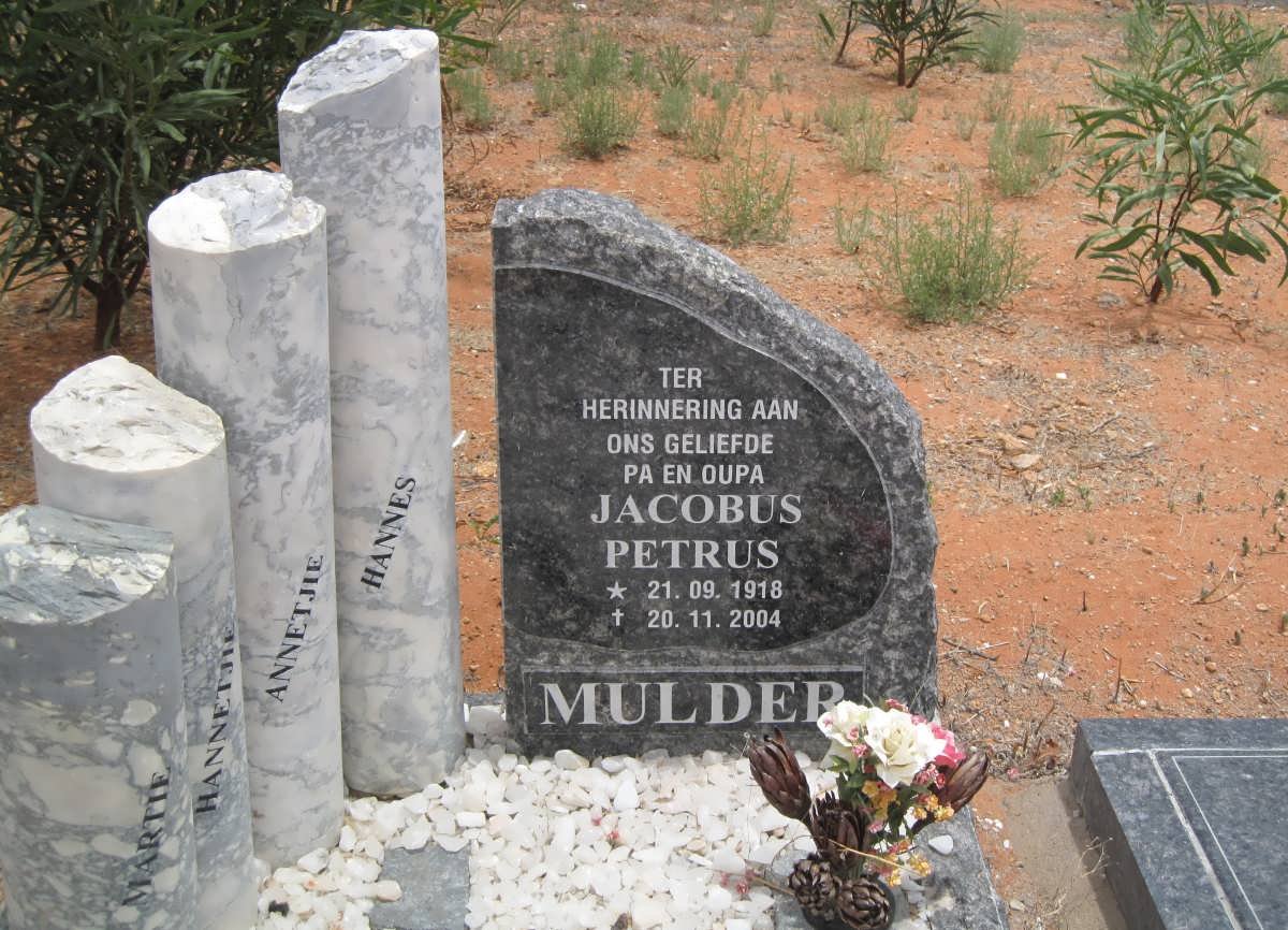 MULDER Jacobus Petrus 1918-2004