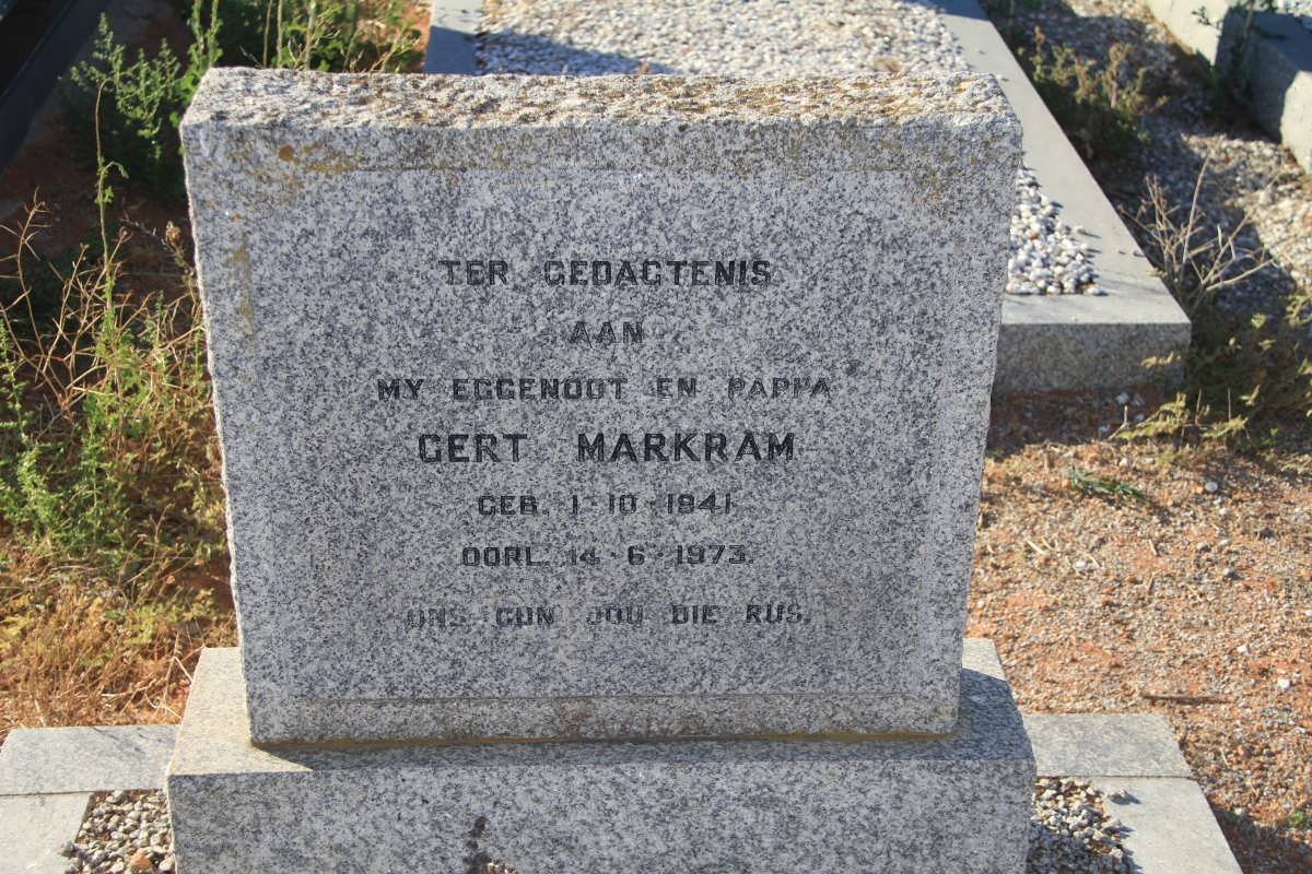 MARKRAM Gert 1941-1973