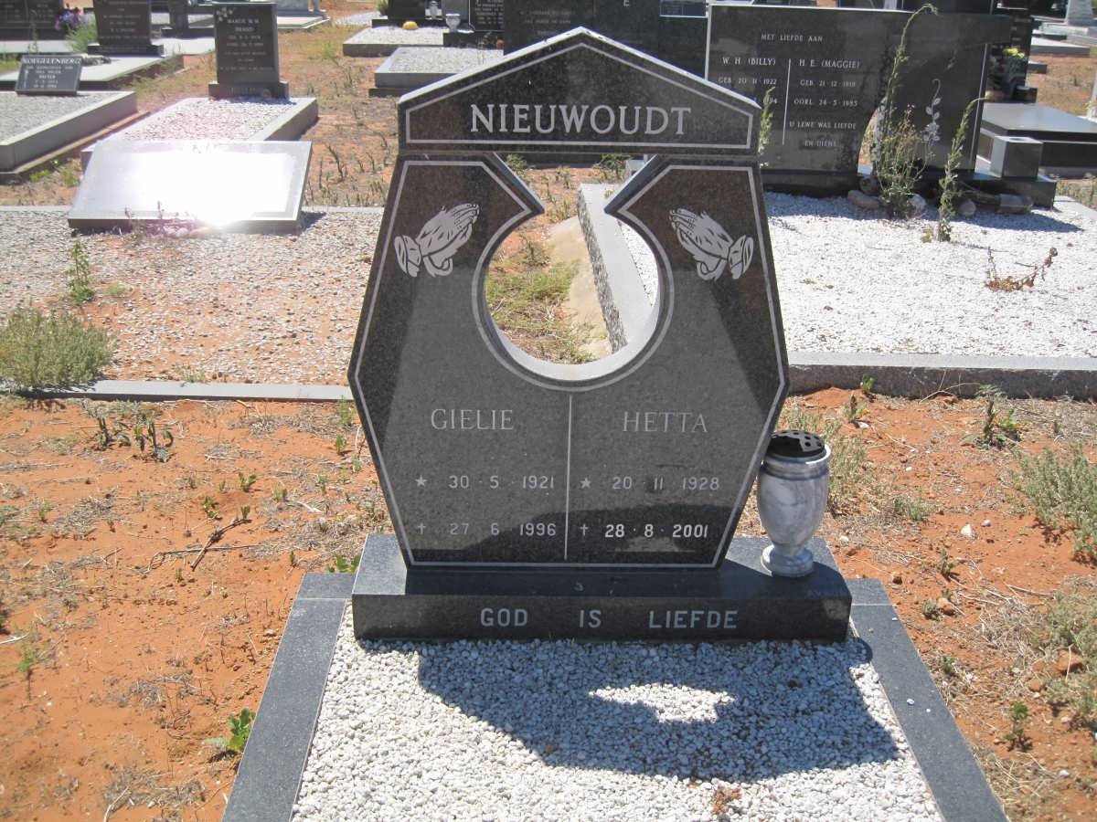 NIEUWOUDT Gielie 1921-1996 &amp; Hetta 1928-2001