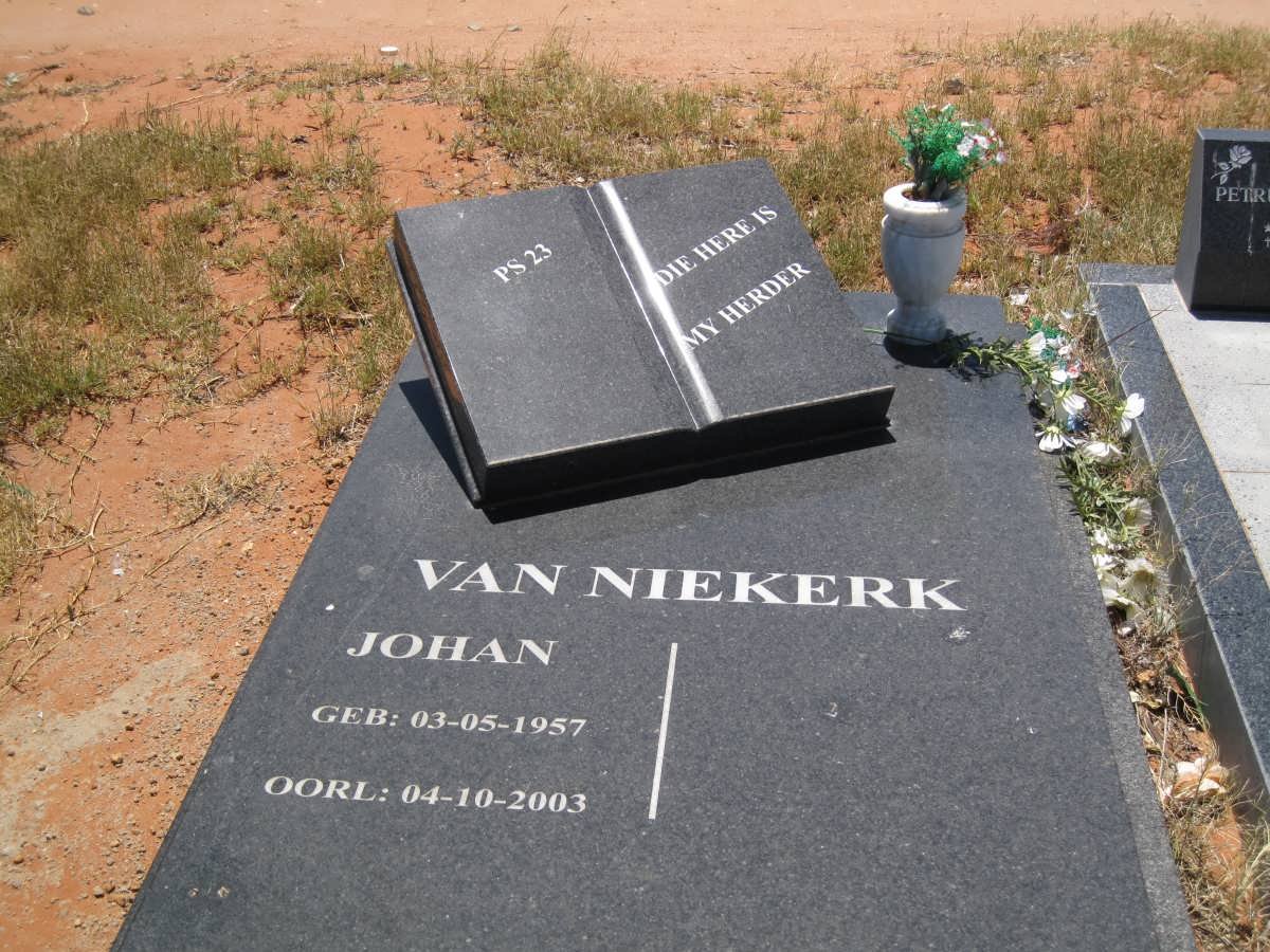 NIEKERK Johan, van 1957-2003