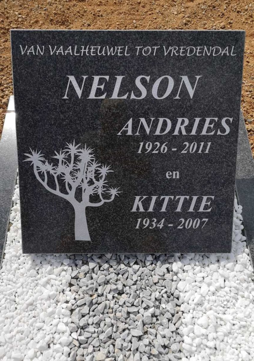 NELSON Andries Petrus 1926-2011 &amp; Catharina Elizabeth 1934-2007