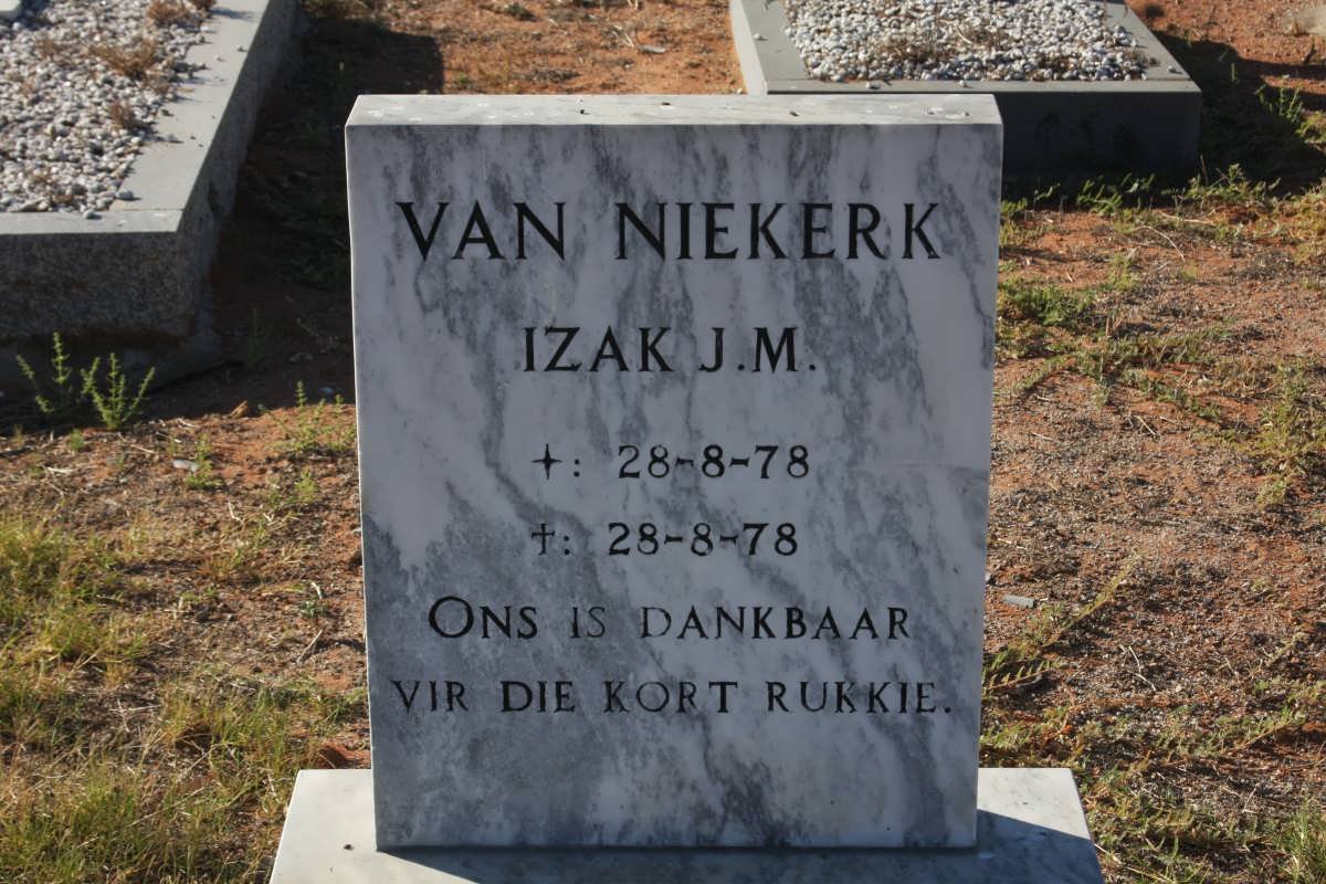NIEKERK Izak J.M., van 1978-1978