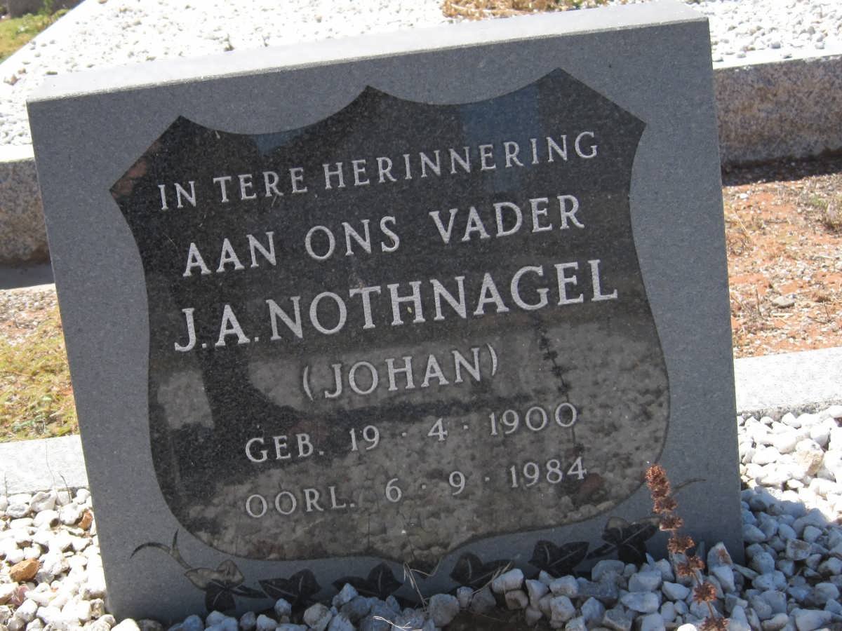 NOTHNAGEL J.A. 1900-1984
