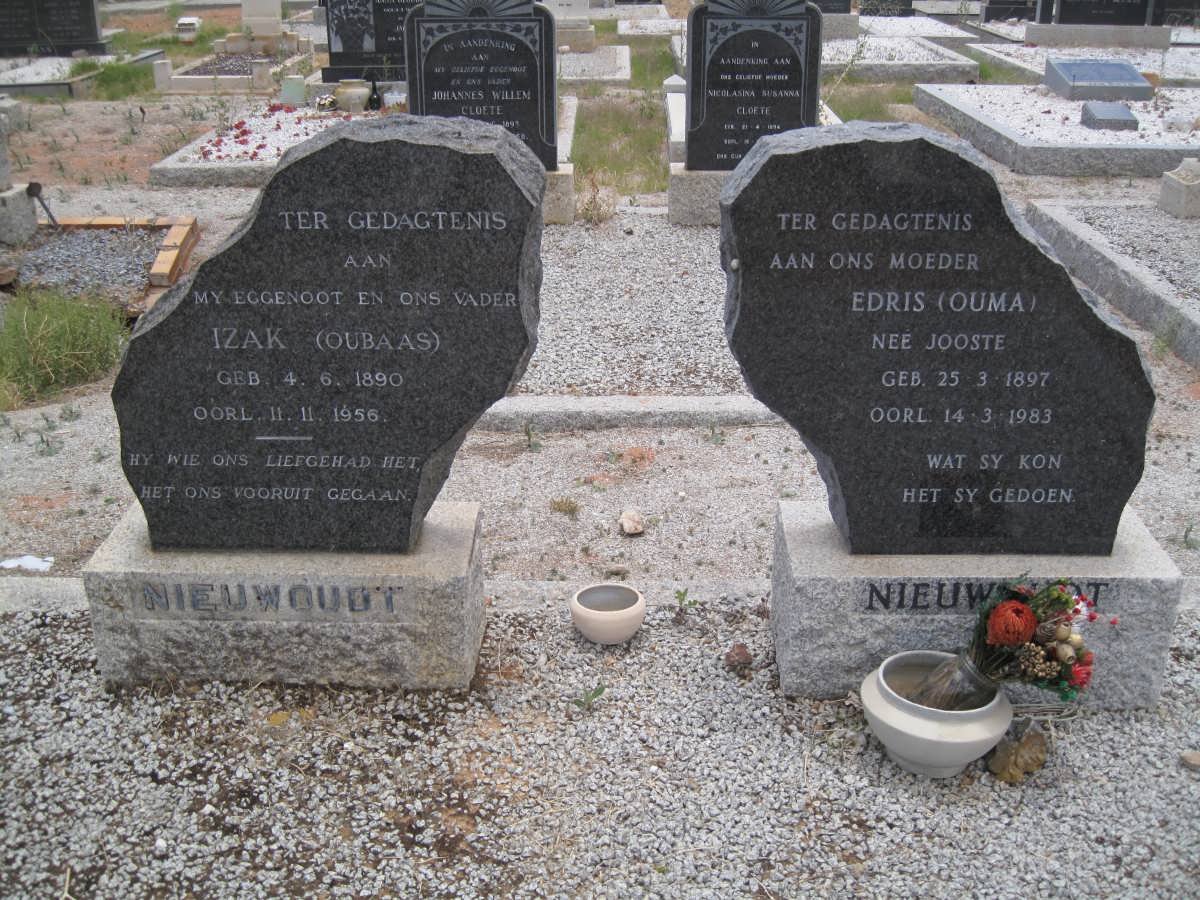 NIEUWOUDT Izak 1890-1956 &amp; Edris JOOSTE 1897-1983