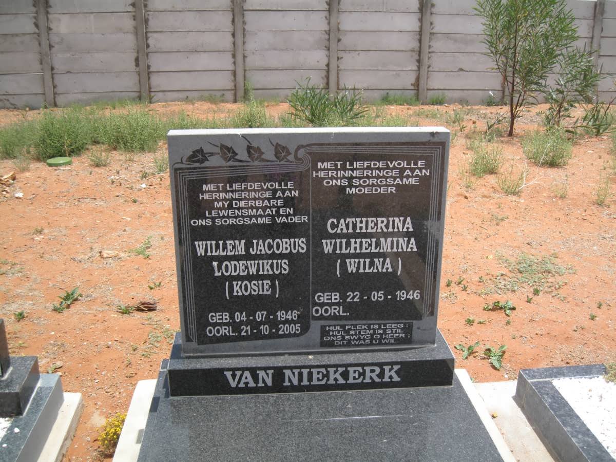 NIEKERK Willem Jacobus Lodewikus, van 1946-2005 &amp; Catherina Wilhelmina 1946-