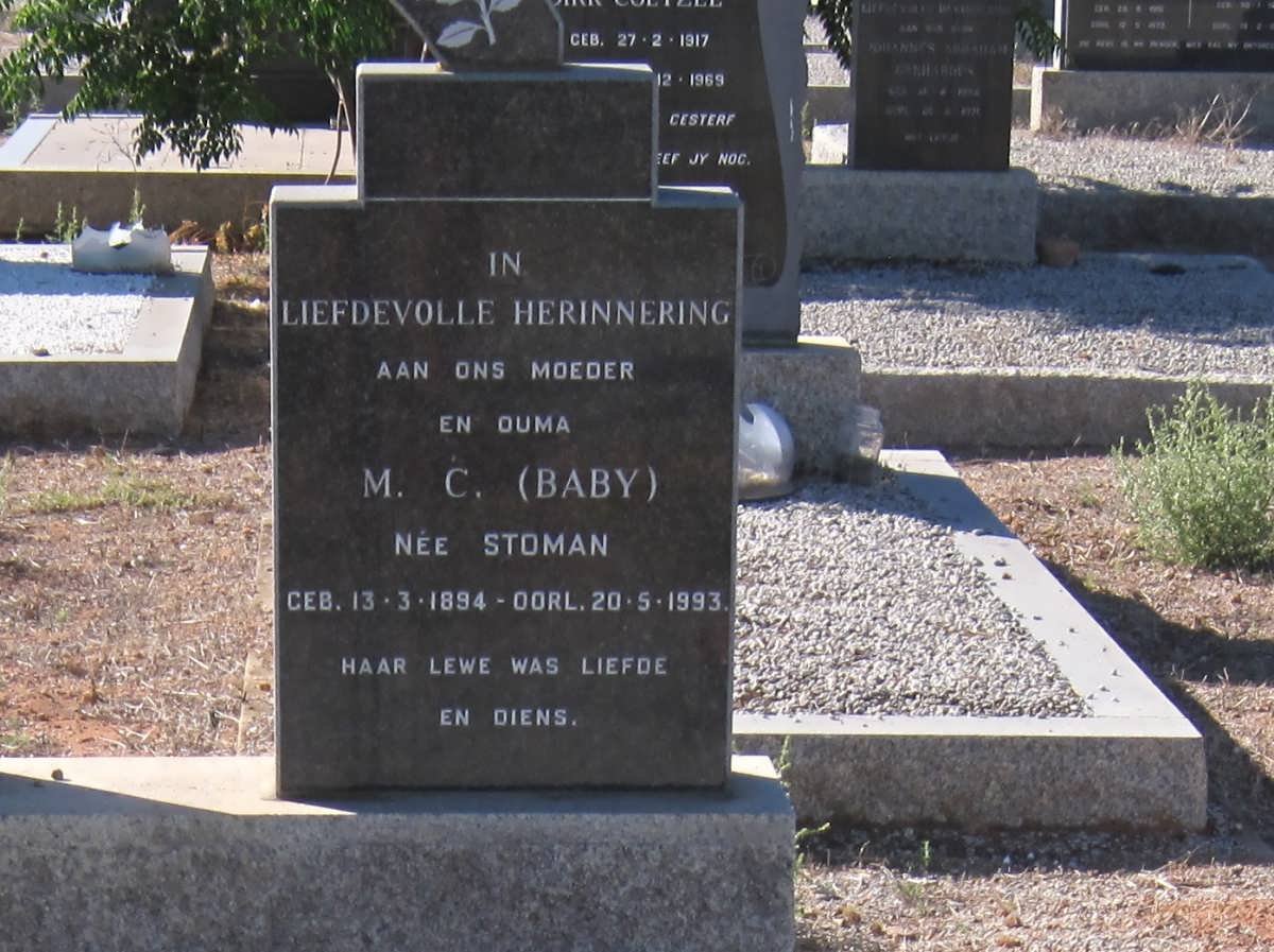 NEL M.C. nee STOMAN 1894-1993