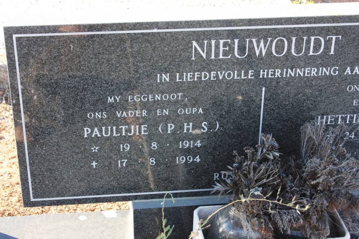 NIEUWOUDT P.H.S. 1914-1994 