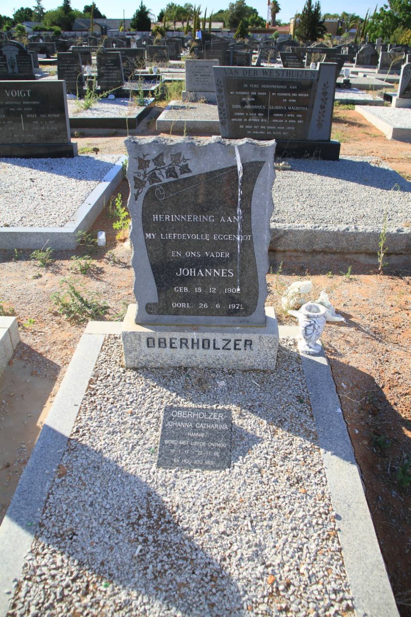 OBERHOLZER Johannes 1902-1971 :: OBERHOLZER Johanna Catharina 1917-1998