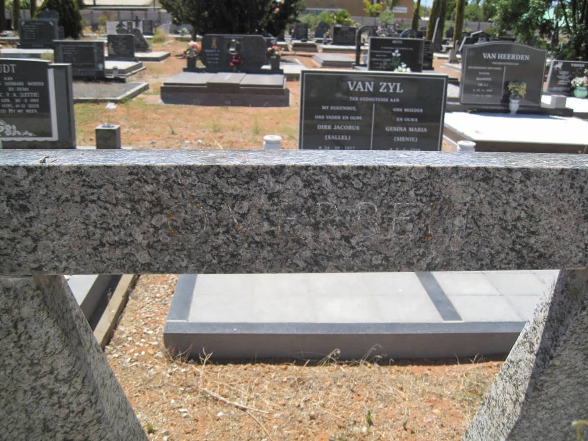OVERBEEK Cecilia nee VOLLGRAAFF 1948-1986