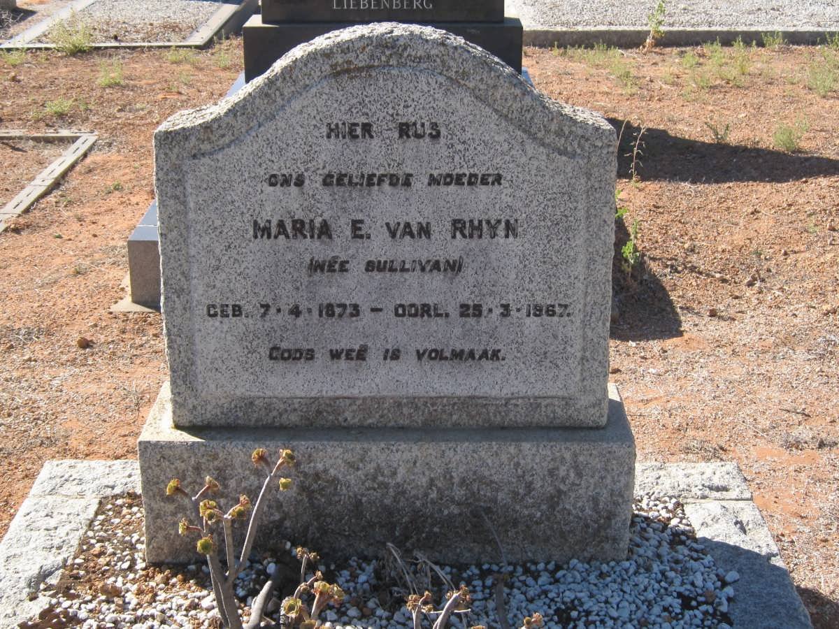 RHYN Maria E. nee SULLIVAN 1873-1967