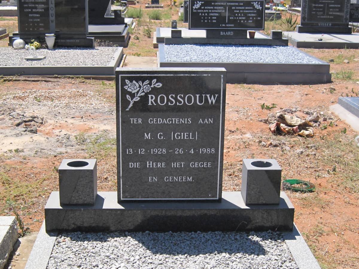 ROSSOUW M.G. 1928-1988