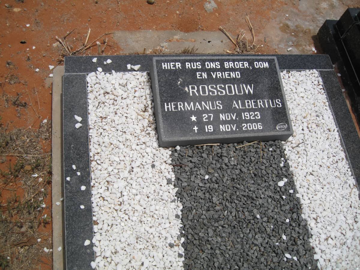 ROSSOUW Hermanus Albertus 1923-2006