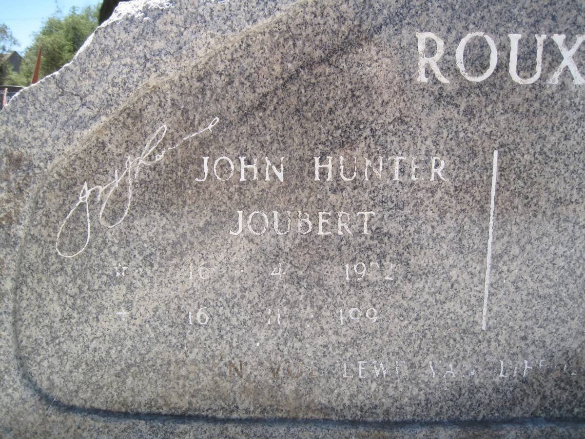 ROUX John Hunter Joubert 1922-199?