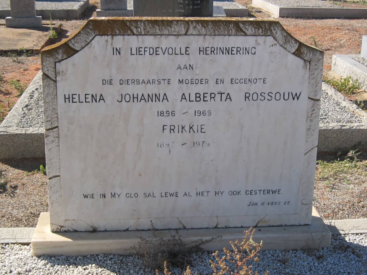ROSSOUW Frikkie 1897-1979 &amp; Helena Johanna Alberta 1896-1969