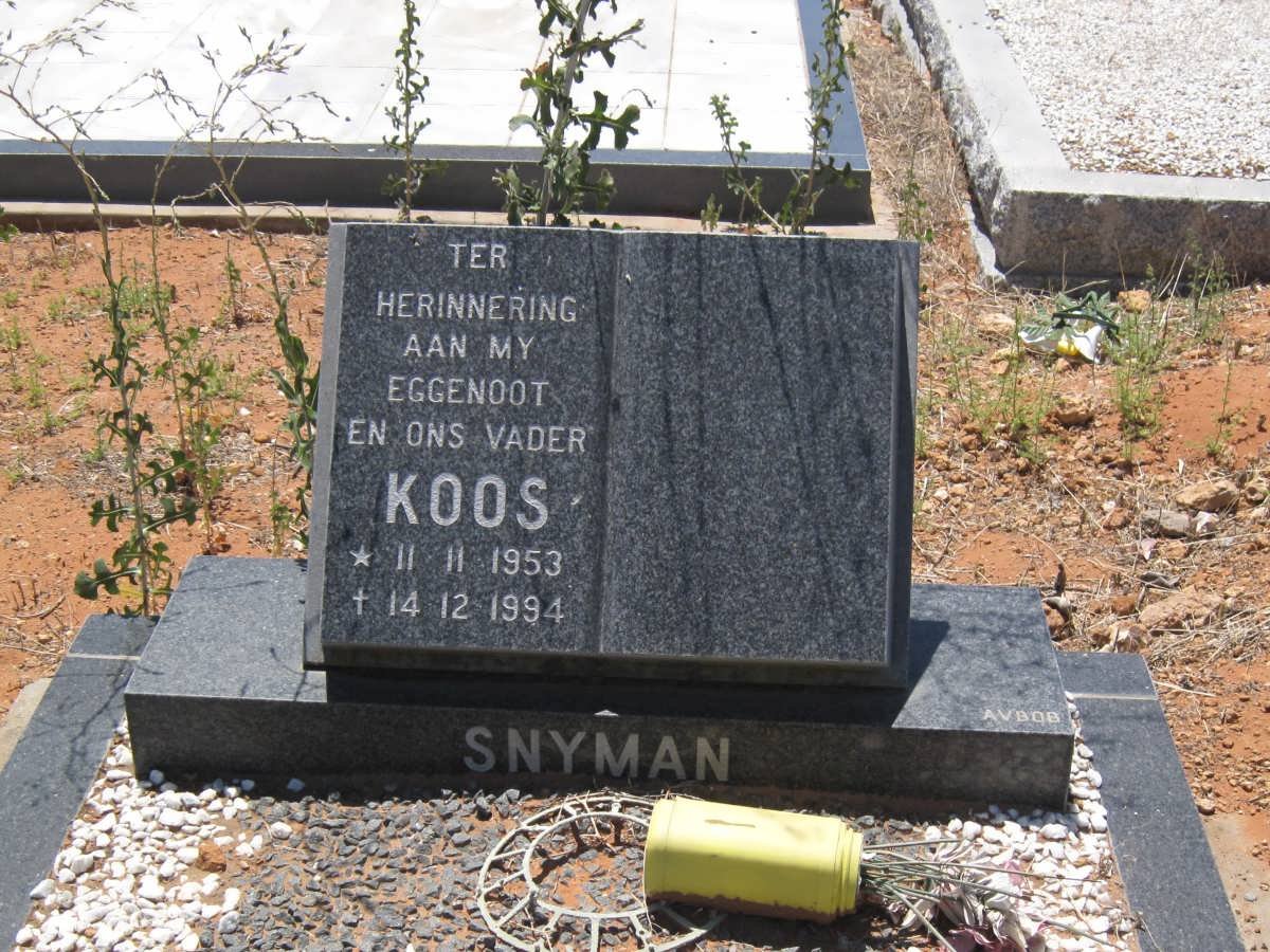 SNYMAN Koos 1953-1994