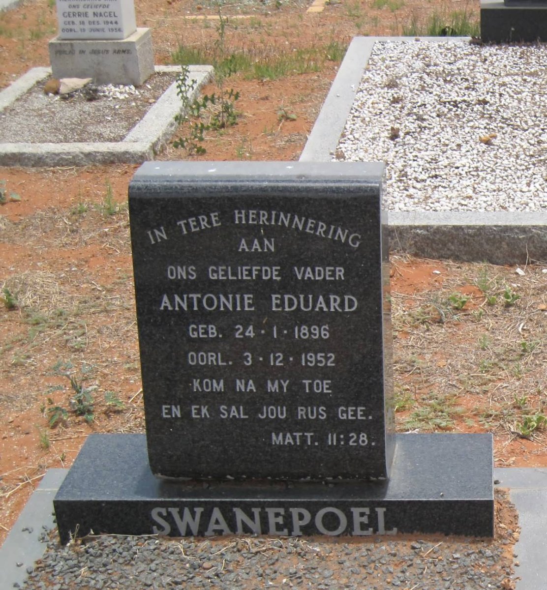 SWANEPOEL Antonie Eduard 1896-1952