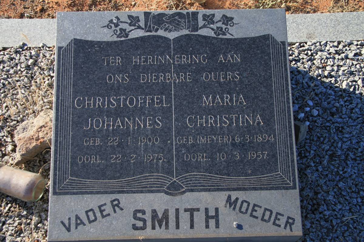 SMITH Christoffel Johannes 1900-1975 &amp; Maria Christina MEYER 1894-1957