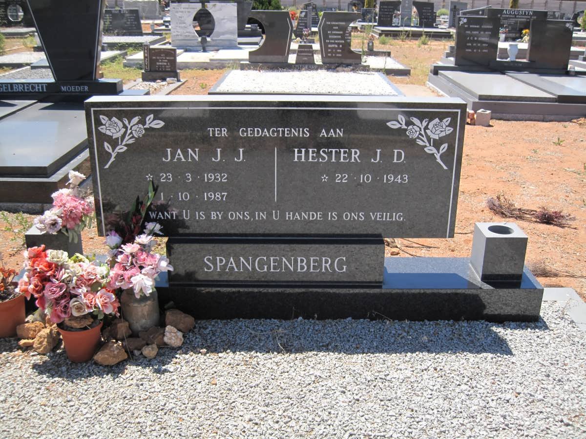 SPANGENBERG Jan J.J. 1932-1987 &amp; Hester J.D. 1943-