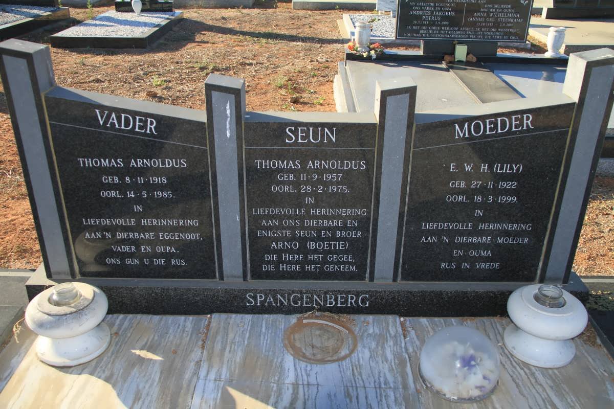 SPANGENBERG Thomas Arnoldus 1918-1985 &amp; E.W.H. 1922-1999 :: SPANGENBERG Thomas Arnoldus 1957-1975