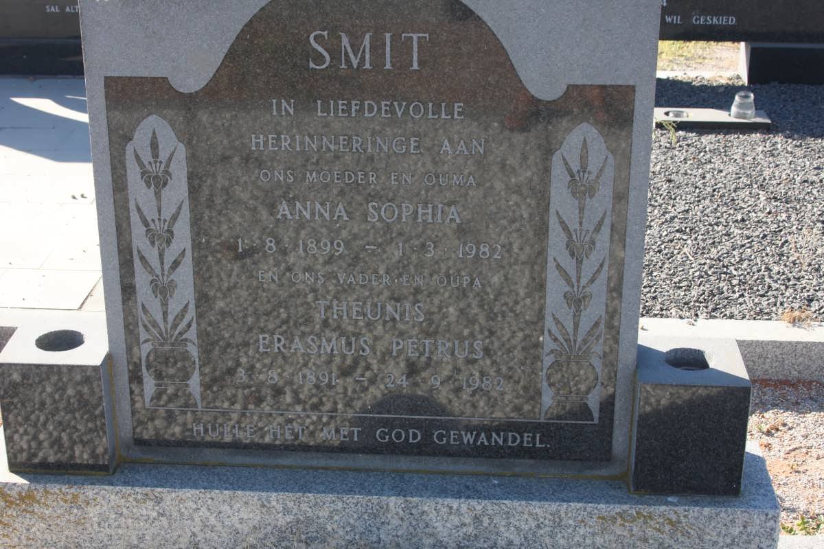 SMIT Theunis Erasmus Petrus 1891-1982 &amp; Anna Sophia 1899-1982