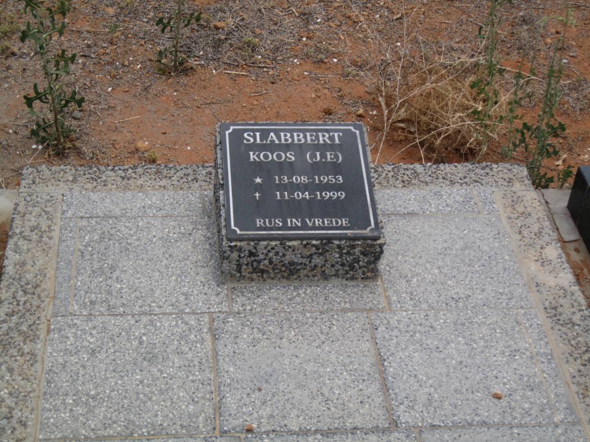 SLABBERT J.E. 1953-1999