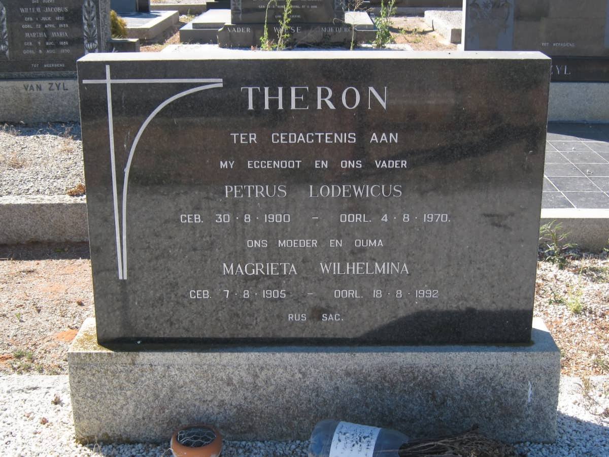 THERON Petrus Lodewicus 1900-1970 &amp; Magrieta Wilhelmina 1905-1992