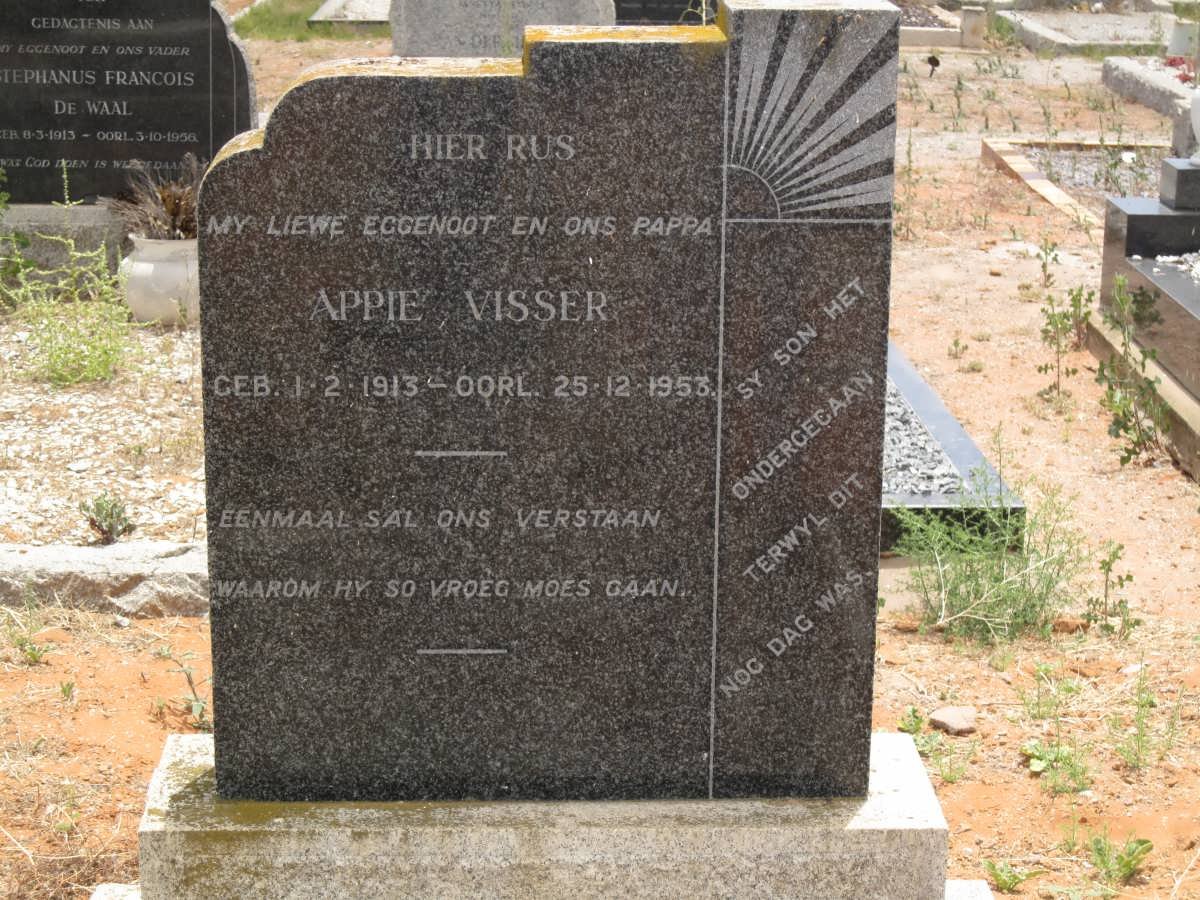 VISSER Appie 1913-1953