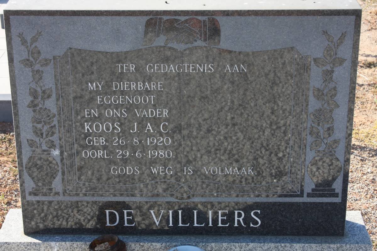 VILLIERS J.A.C., de 1920-1980