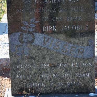 VISSER Dirk Jacobus 1953-1978