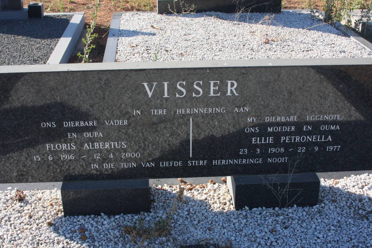 VISSER Floris Albertus 1916-2000 &amp; Ellie Petronella 1908-1977