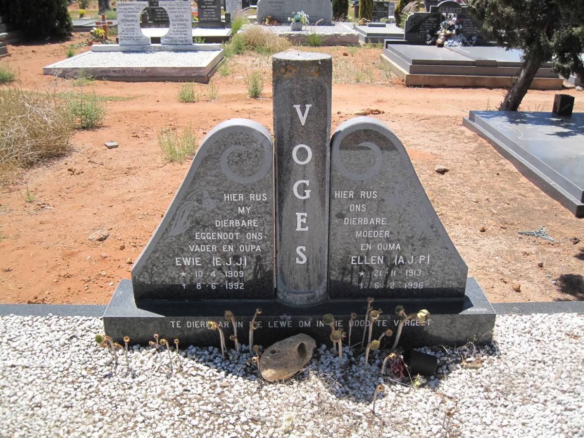 VOGES E.J.J. 1909-1992 &amp; A.J.P.  1913-1996