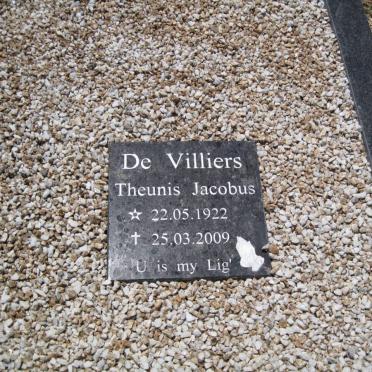 VILLIERS Theunis Jacobus, de 1922-2009
