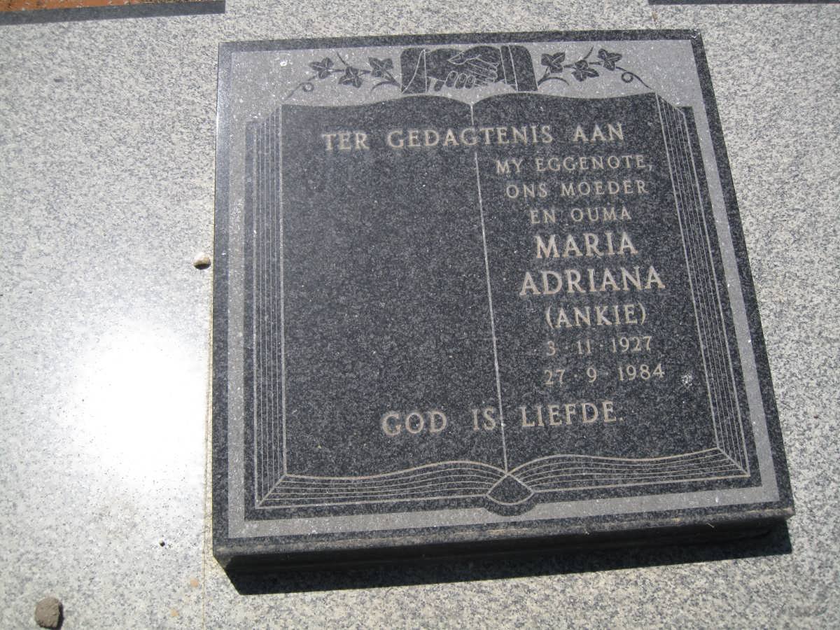VOSLOO Maria Adriana 1927-1984