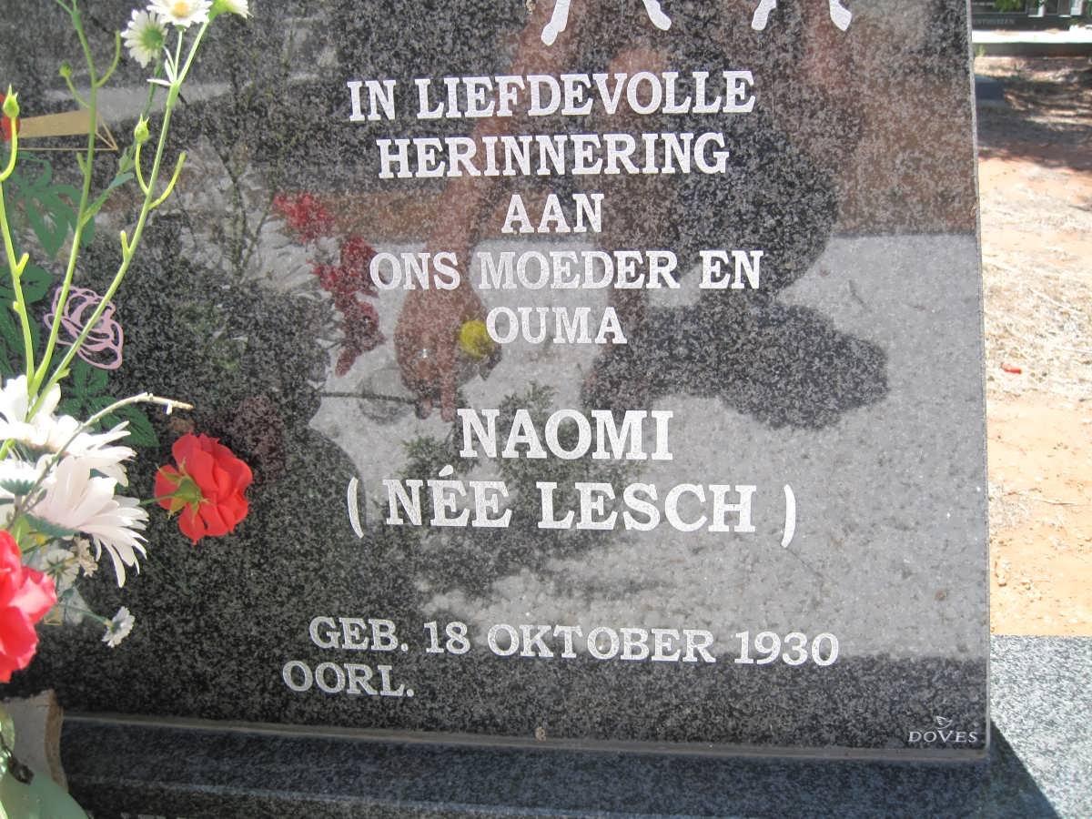 VISSER Naomi nee LESCH 1930-