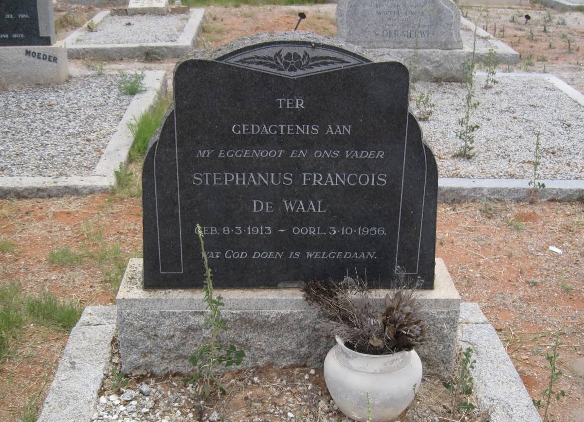 WAAL Stephanus Francois, de 1913-1956