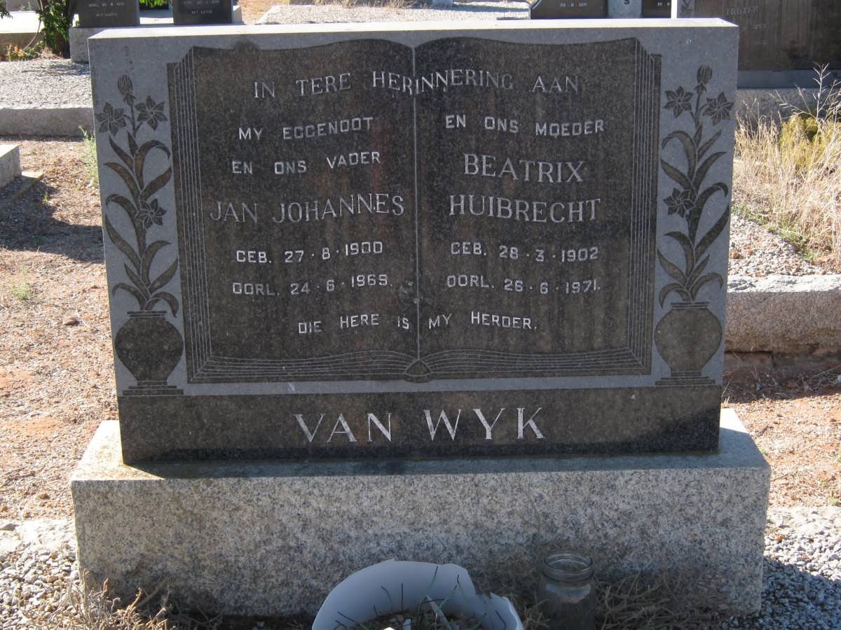 WYK Jan Johannes, van 1900-1969 &amp; Beatrix Huibrecht 1902-1971