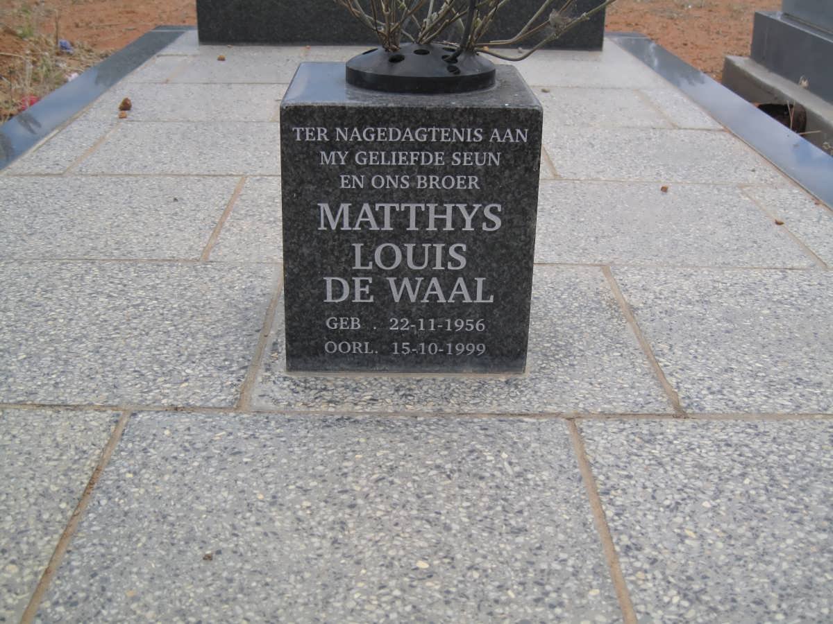 WAAL Matthys Louis, de 1956-1999