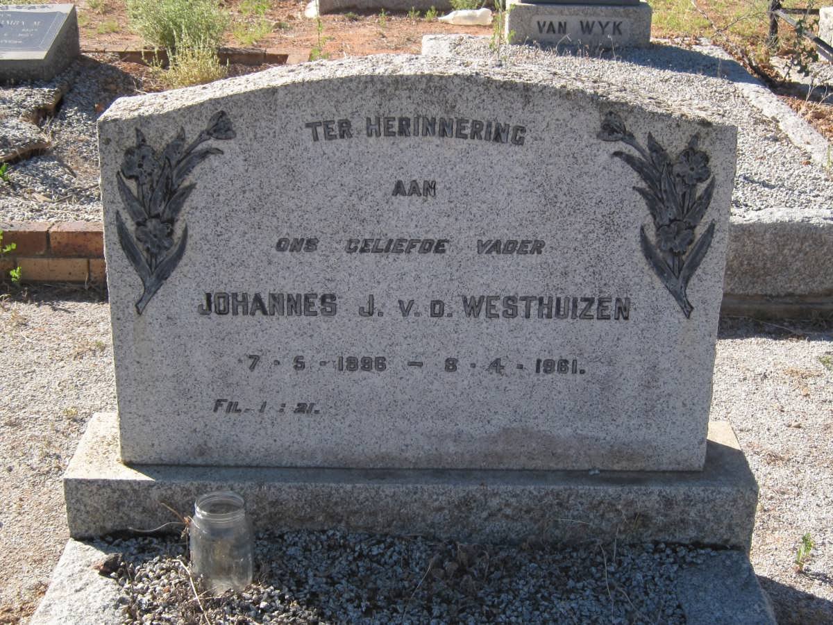 WESTHUIZEN Johannes J., v.d. 1896-1961