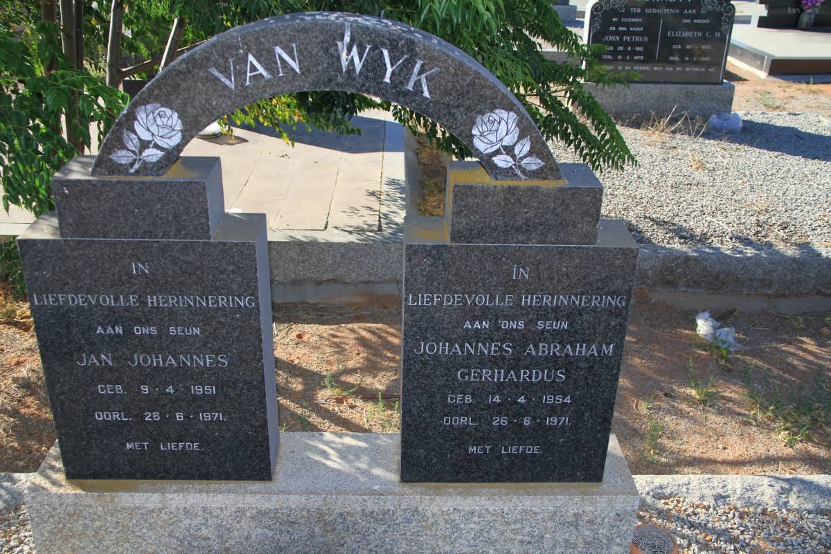 WYK Jan Johannes, van 1951-1971 :: WYK Johannes Abraham Gerhardus, van 1954-1971