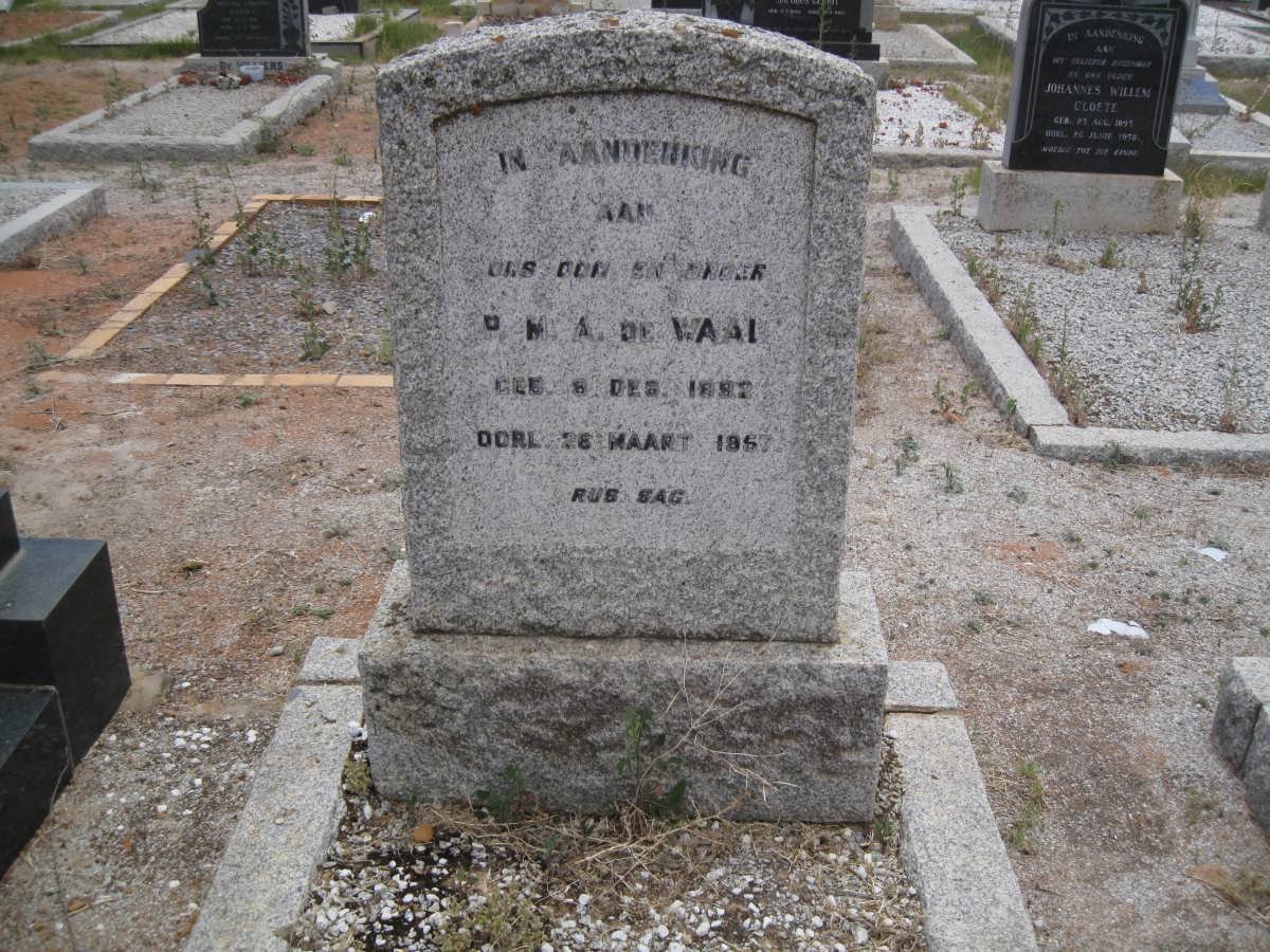 WAAL P.M.A.. de 1882-1957