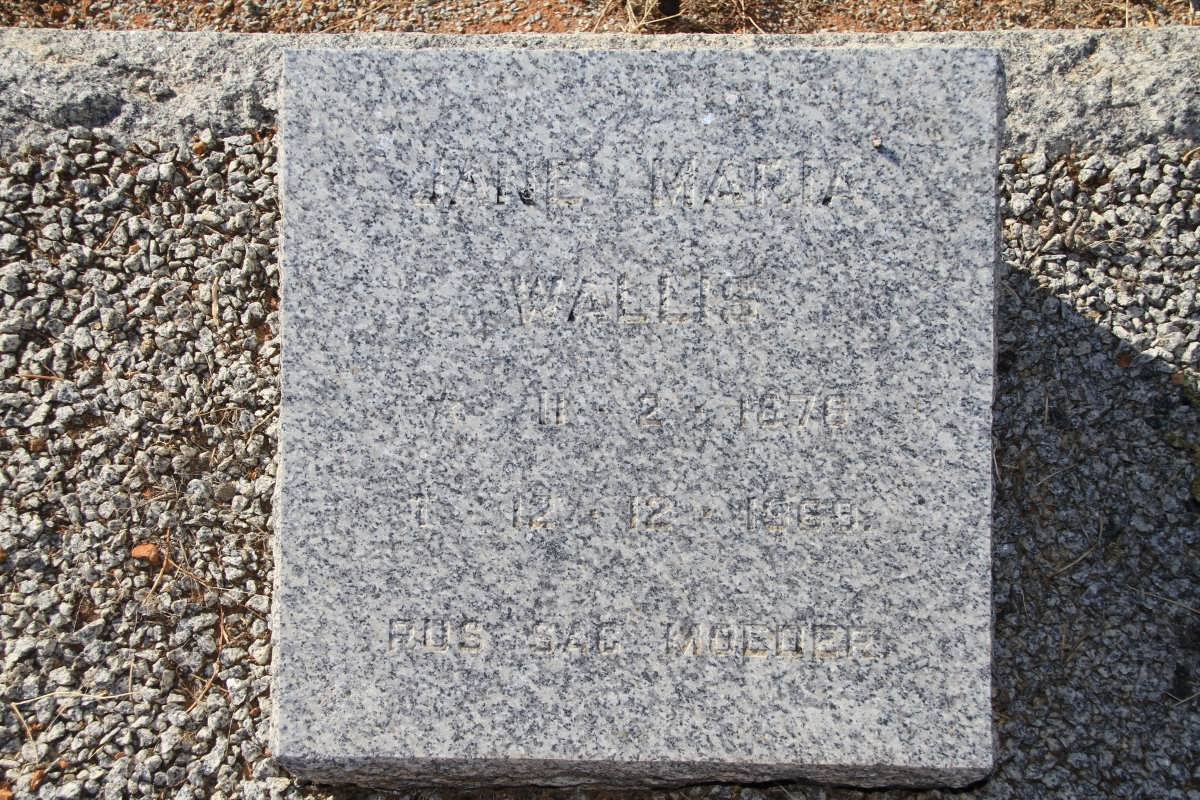 WALLIS Jane Marta 1878-1965