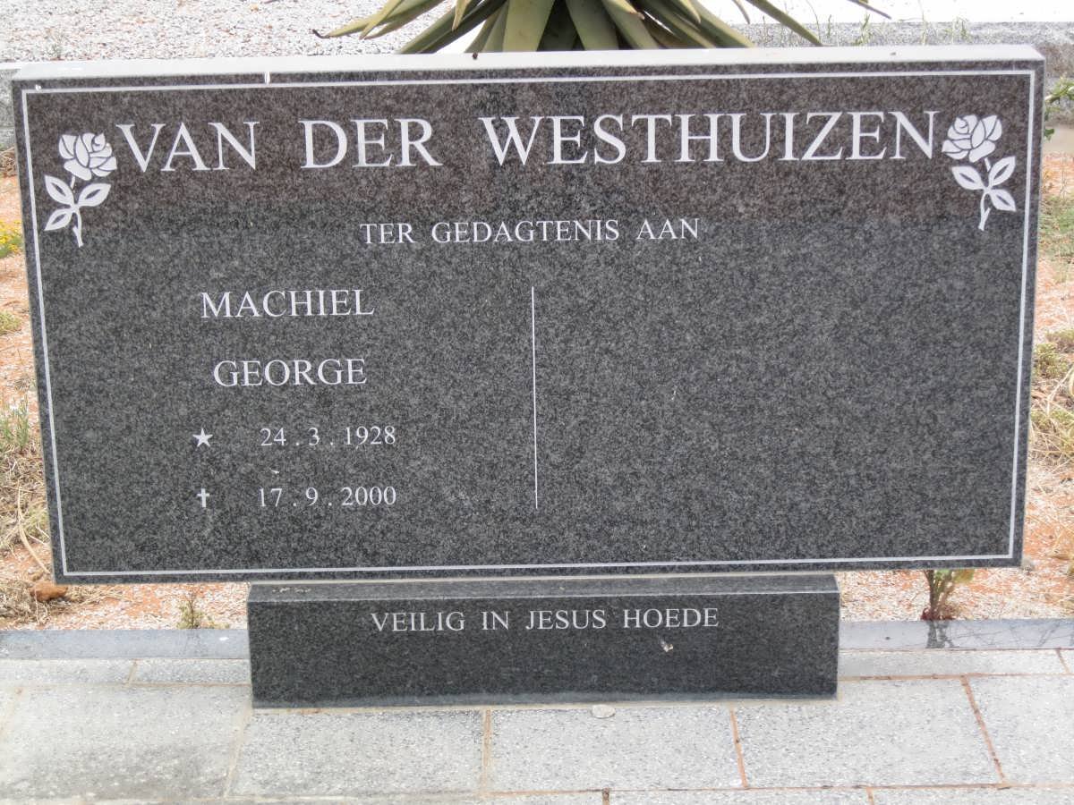 WESTHUIZEN Machiel George, van der 1928-2000