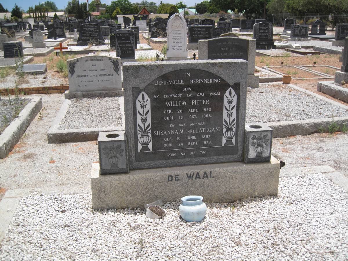 WAAL Willem Pieter, de 1890-1958 &amp; Susanna M. LATEGAN 1897-1979