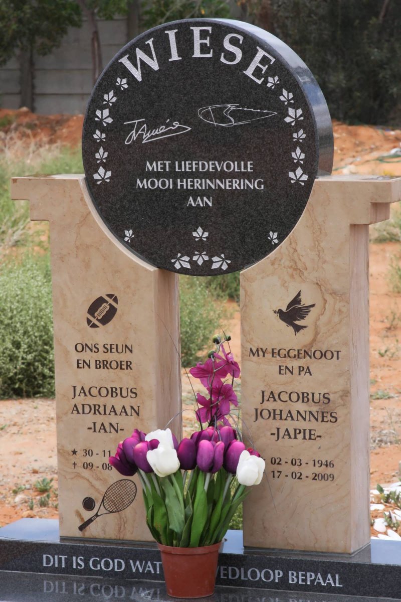 WIESE Jacobus Johannes 1946-2009 :: WIESE Jacobus Adriaan 1978-2008