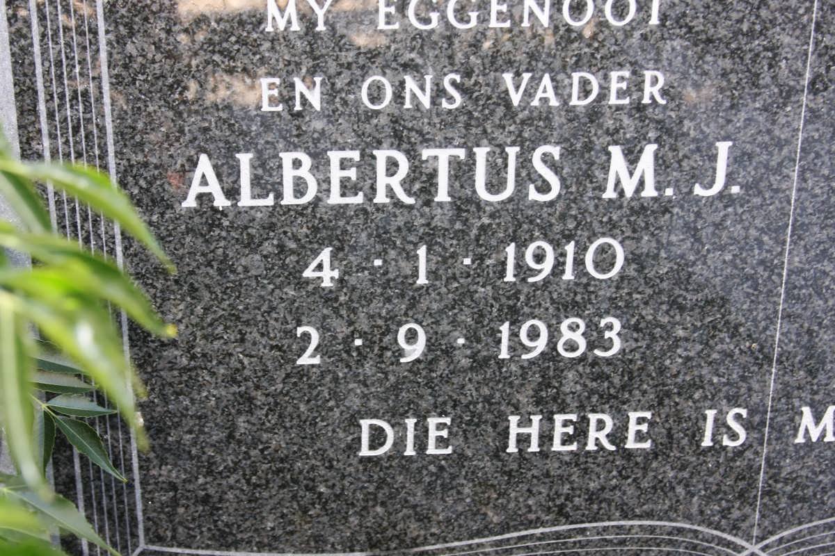 WAAL Albertus M.J., de 1910-1983