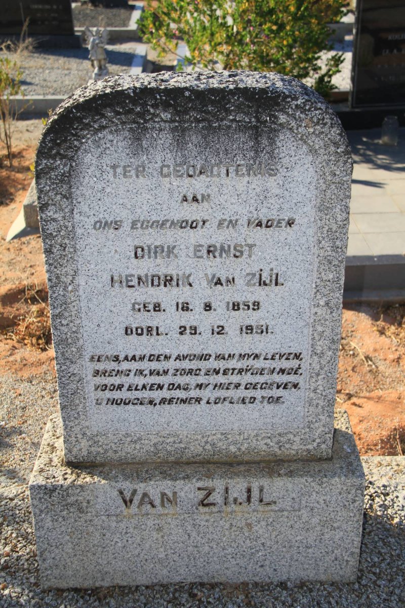 ZIJL Dirk Ernst Hendrik, van 1859-1951